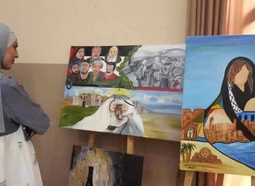 A Fine Arts Exhibition in Hebron Portrays the Palestinian Cause