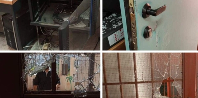 The occupation smashes the contents of a school in the town of Beita.
