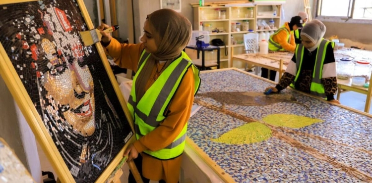 The art of mosaic inspires teenage artists in Gaza to recreate Palestinian heritage
