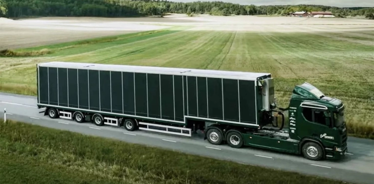 Scania Tests A Truck Covered With Solar Panels