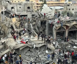 The bodies of martyrs were recovered from under the rubble in the Shujaiya neighborhood
