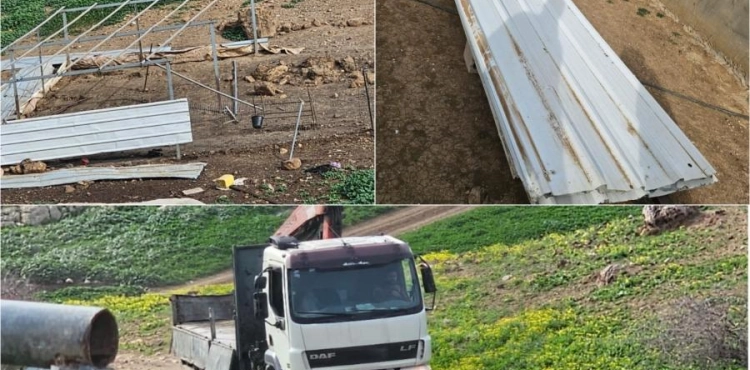 Palestinian families in the Al-Mayta community in the Jordan Valley dismantle their homes and leave due to settler attacks.