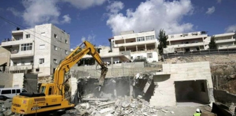 The occupation demolishes 8 houses under construction west of Jericho