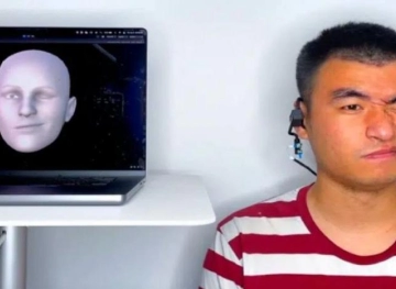 A wearable device used to build facial expressions