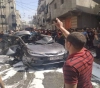 A martyr and three injuries targeting a car in central Gaza