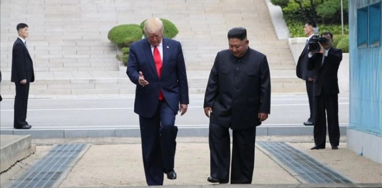 Tramb is the first US president to set foot in North Korea