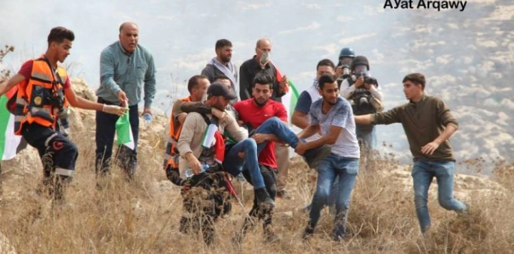 Occupation suppresses peaceful marches in Ramallah and Qalqilya