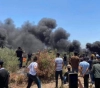 Dozens injured during the occupation&acute;s suppression of a march condemning the settlements south of Nablus