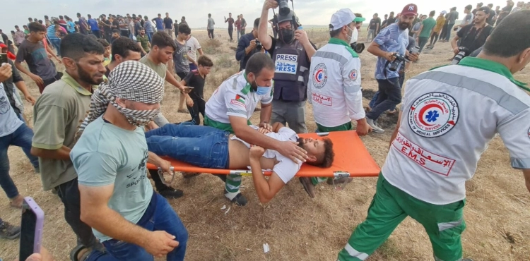 41 injured, including 22 children, and critical cases as a result of the occupationâ€™s suppression of a demonstration on the Gaza border