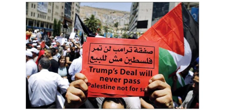 Demonstration in Gaza and clashes in the West Bank, in rejection of the American peace plan