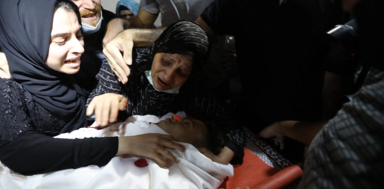 Mass funeral of the martyr Saleh in Gaza