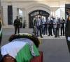 Large crowds mourn the body of fighter Saeb Erekat in Jericho