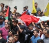 Injuries in confrontations after the funeral.. The funeral of the martyr Yahya Adwan in Qalqilya