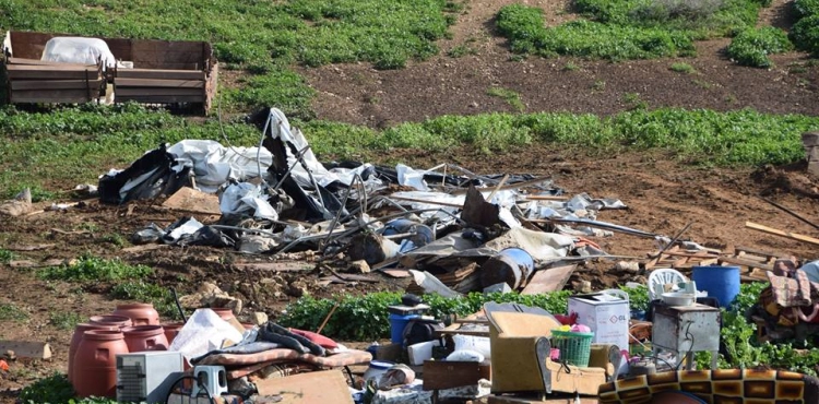 Photos Occupation demolishes 8 facilities in the Jordan Valley