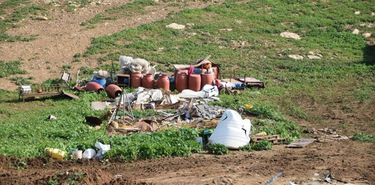 Photos Occupation demolishes 8 facilities in the Jordan Valley