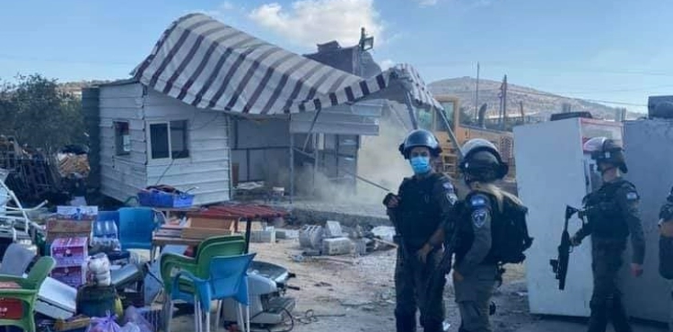 The occupation demolishes a commercial facility in the town of Yabad for the second time in 9 days