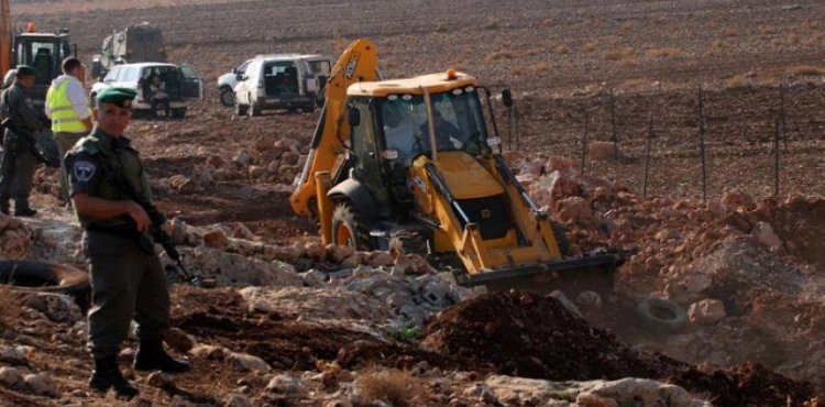 Settlers sweep away hundreds of dunums in Umm Safa, northwest of Ramallah