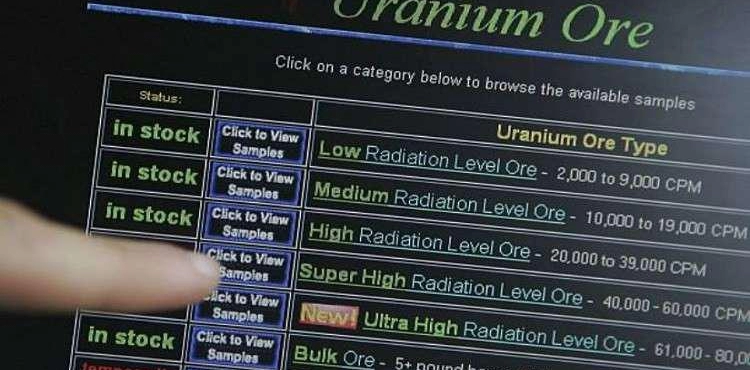 Japanese sells uranium online!