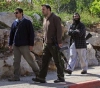 Settlers close the entrance to the eastern milk south of Nablus