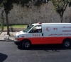 The Israeli police are violating a Palestinian ambulance
