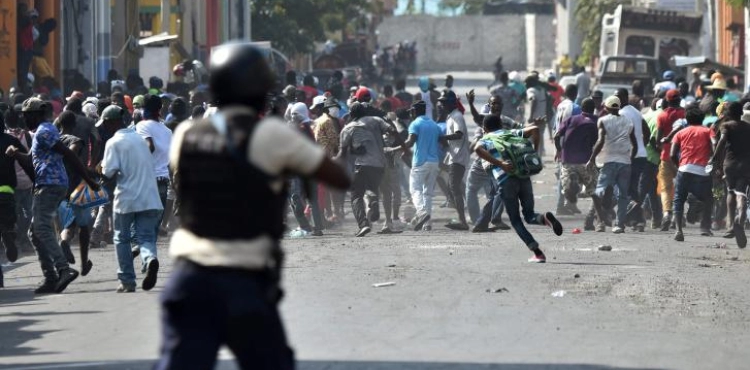 Violent protests in Haiti demanding the resignation of the president due to corruption