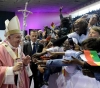 The pope presided over a mass at the end of his visit to Morocco
