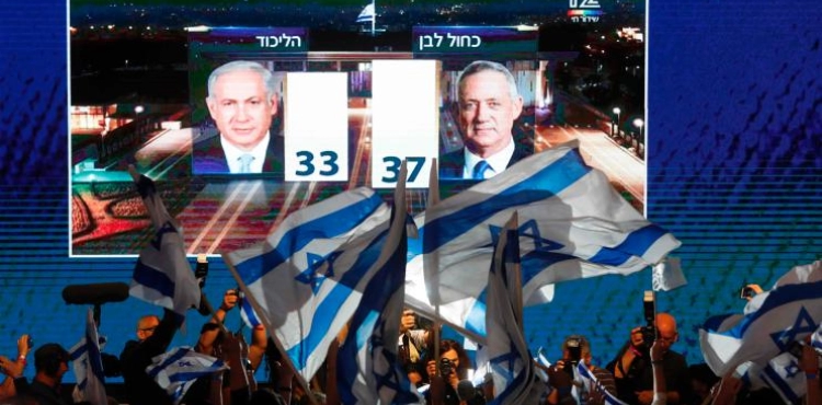 Netanyahu and Gantz announce victory and the first in a better position to form a coalition government