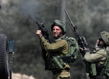 A Palestinian wounded by Israeli fire in Sair