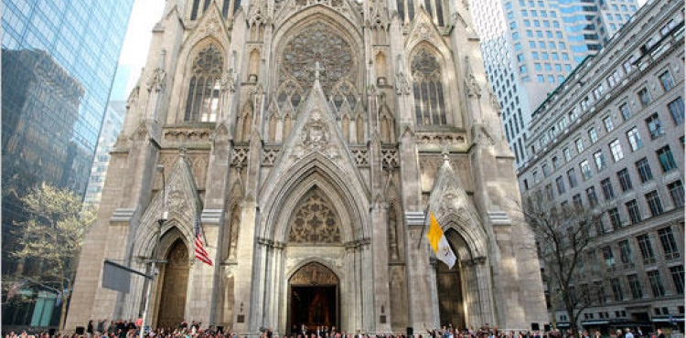 The arrest of a person carrying gasoline in a New York cathedral