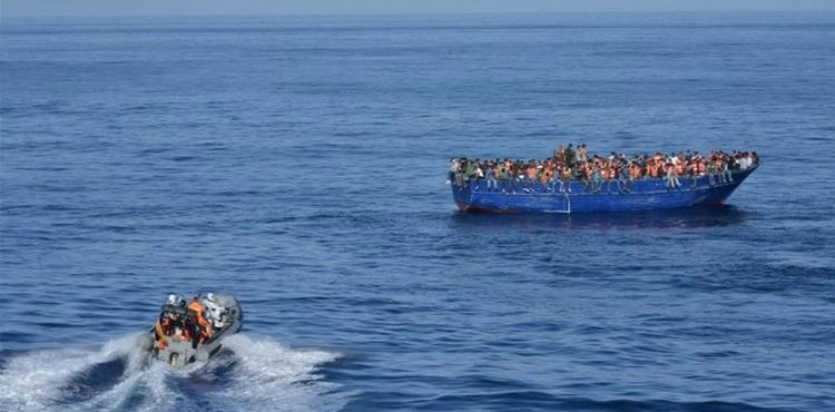 Rescuing 64 migrants off the coast of Malta