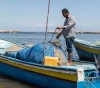 A solidarity stand with fishermen in the Gaza port