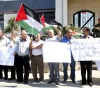 Ramallah: Protest in response to the U.S. administration&acute;s suspension of funding/&quot;UNRWA&quot;