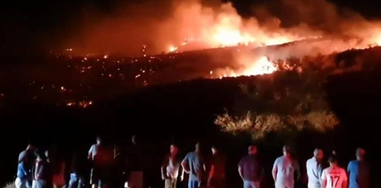 A big fire on the island of Cyprus