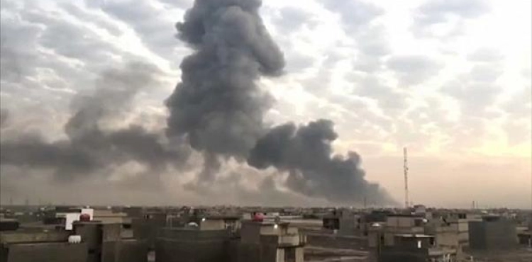One person is killed and 28 others wounded in explosions in a warehouse in southwestern Baghdad