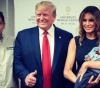 Storm controversy over image of Trump at the site of the massacre