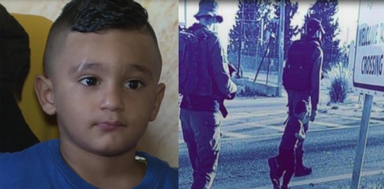 The child Qusay is 3 years old. Two hours in the hands of the israeli soldiers, he&acute;s terrified .