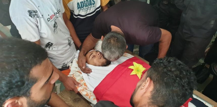 The funeral of the martyr Abu Musa in Gaza