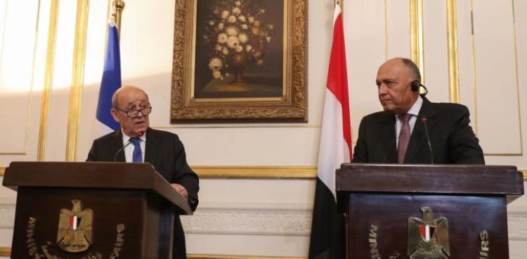 French Foreign Minister leaves Cairo after talks with Sisi and Shukri