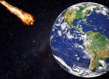 With the desire of scientists. An asteroid will collide with the Earth&acute;s surface.