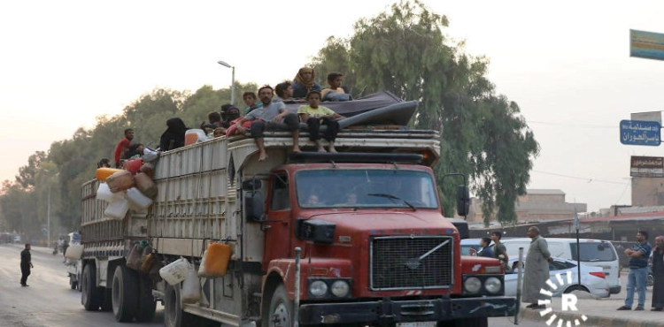More than 2,300 people are fleeing to Iraq to escape fighting in northeastern Syria