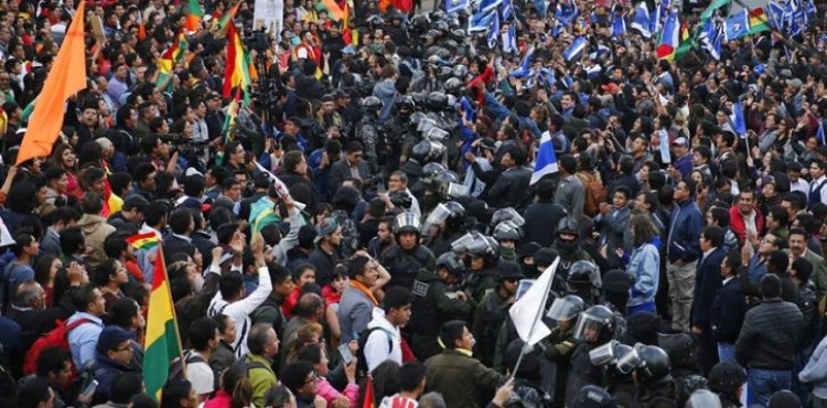 The Bolivian opposition is carrying out a strike and Morales calls it a coup