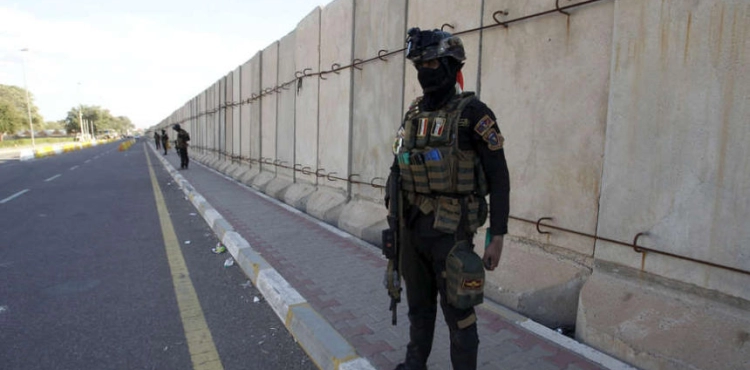 A rocket attack on the Green Zone in central Baghdad
