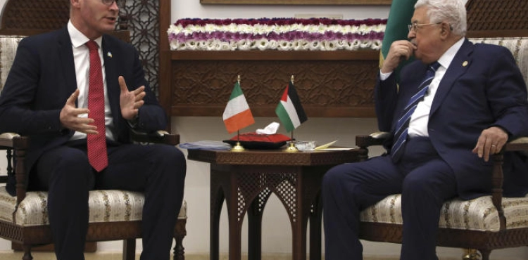 Irish Foreign Minister meets Palestinian President and visits Gaza for hours