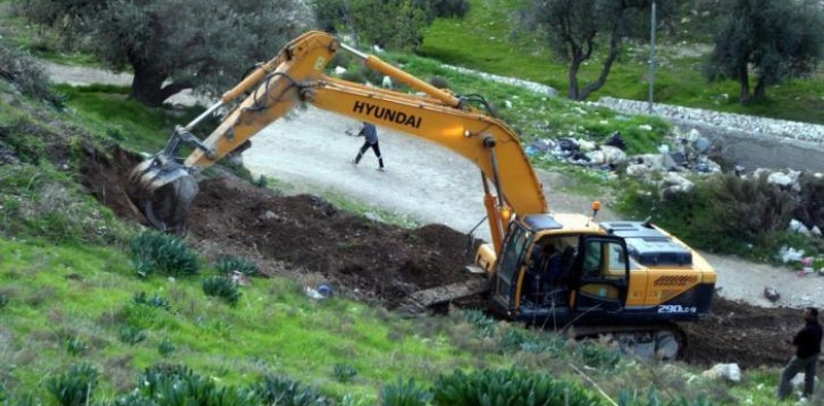 Occupation bulldozes lands in Jalud to expand the settlement