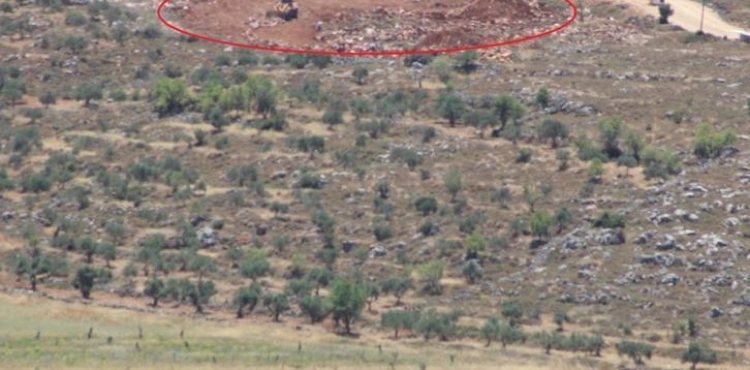 Settlers sweep the land south of Nablus