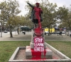 Remove a statue of Christopher Columbus in San Francisco