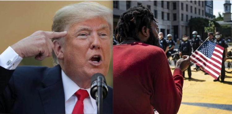 Trump sends a strong-worded warning to protesters in Washington