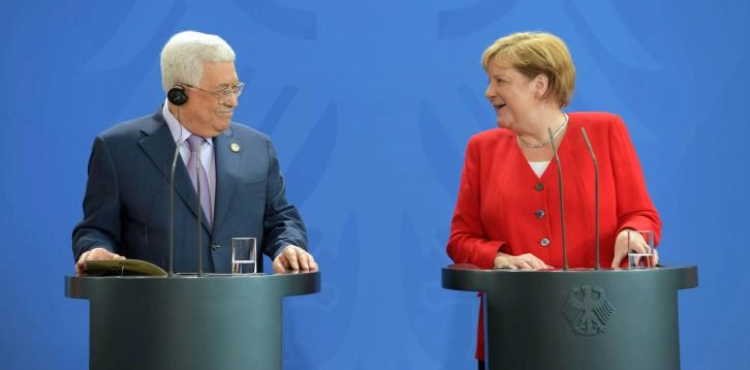 Merkel assures the president of her country&acute;s support for peace on the basis of a two-state solution