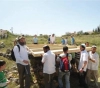 Settlers set up tents on the top of Mount Sobeih, south of Nablus