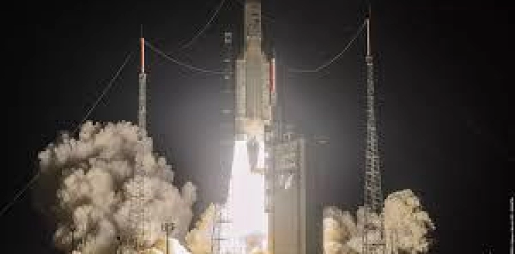 The &quot;Ariane 5&quot; missile was launched from the Kourou station in French Guiana
